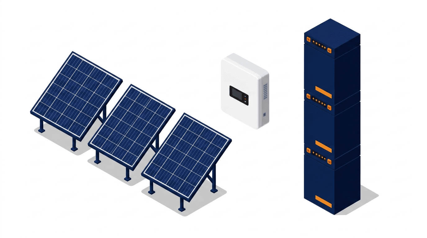 Impianto fotovoltaico 3 pannelli con batteria